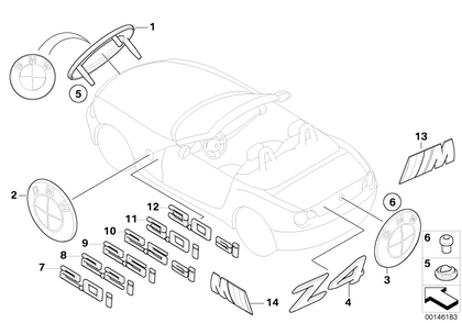 BMW Genuine '2.5SI' Label Emblem Lettering Badge