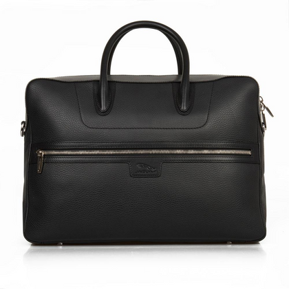 Jaguar Leather Brief Case - Black