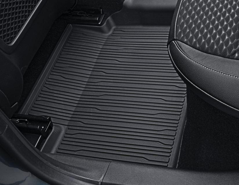 Ford Focus Mk4 Rear Rubber Tray Floor Mats with raised edges 04/2018 -