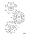 Jaguar Alloy Wheel 19" Style 1015, 15 spoke, Silver, Front