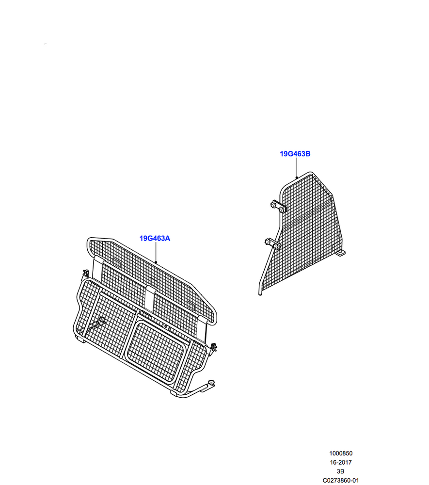 Land Rover Luggage Partition Full Height