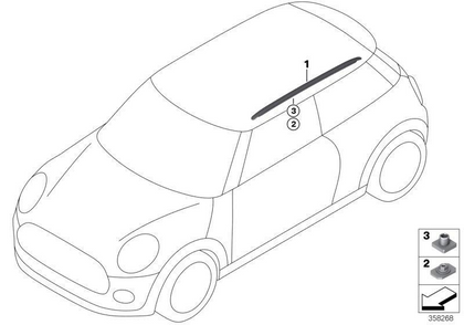MINI Genuine Roof Railing Rail Rack Bar Carrier Left N/S