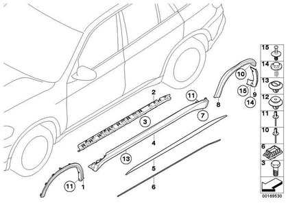 BMW Car Sill Paint Protection Foil Film Left