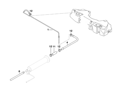 BMW Genuine Fuel Filter Feed Line Rear