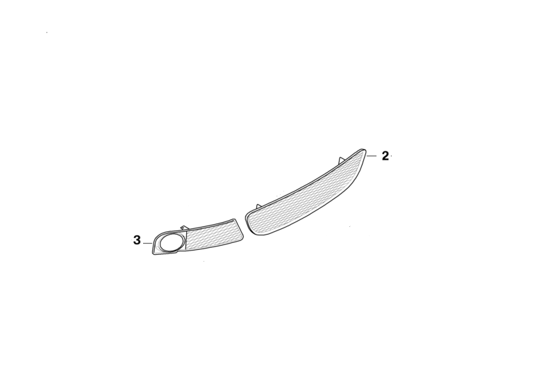 BMW Genuine M Sport Lower Front Right Bumper Trim Grille