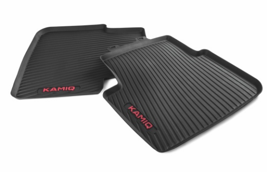 SKODA All-weather interior mats "“ red / rear for KAMIQ