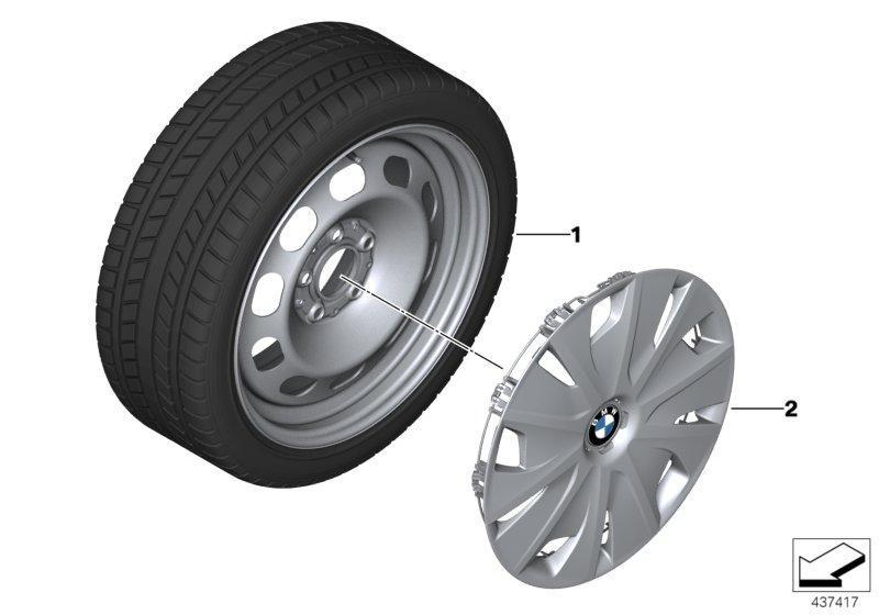 Genuine BMW Wheel Trim Cover 16"