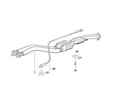 BMW Genuine Exhaust Silencer/Muffler Bracket