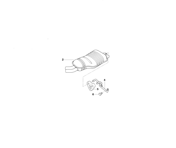 BMW Genuine Rear Exhaust Silencer/Muffler