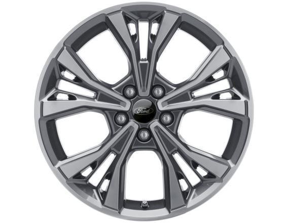 Ford Alloy Wheel 18" 5 x 2-spoke design, tarnish dark machined