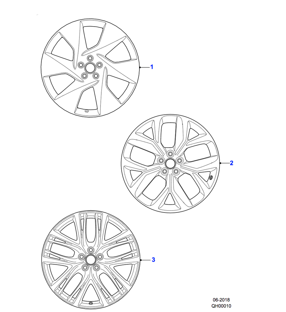 Jaguar Alloy Wheel 20" Style 5068, 5 spoke, Dark Grey Diamond Turned finish