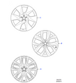 Jaguar Alloy Wheel 20" Style 5068, 5 spoke, Dark Grey Diamond Turned finish
