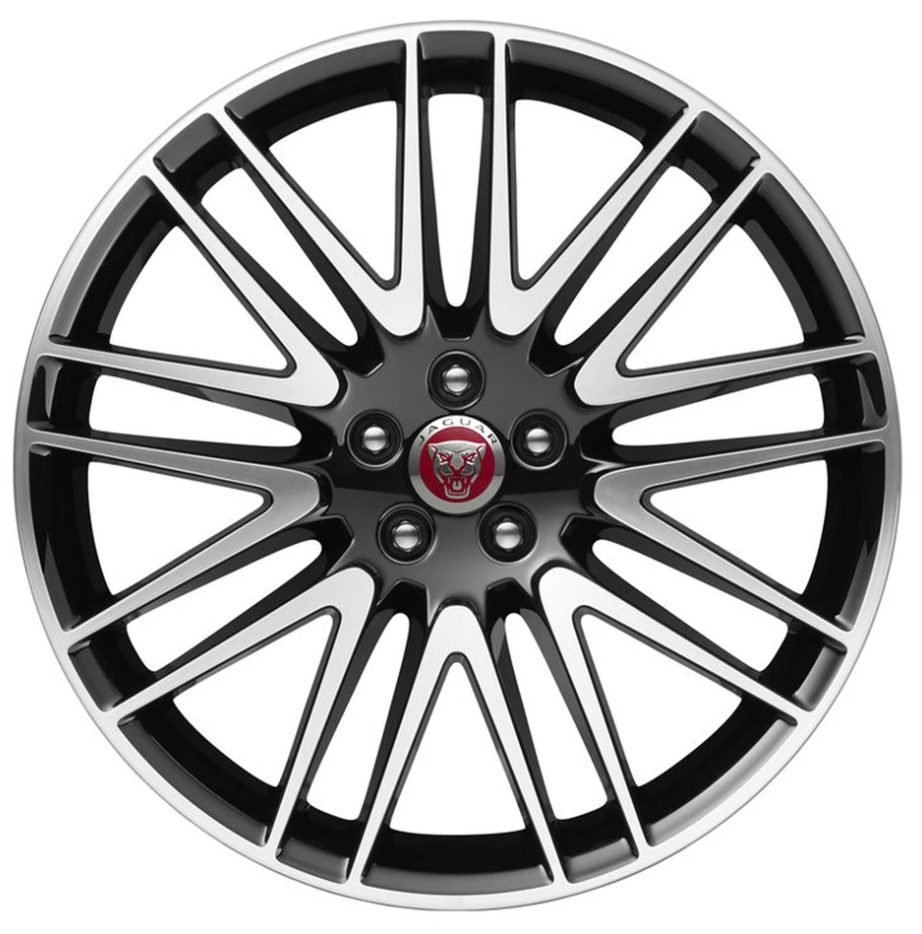 Jaguar Alloy Wheel 20" Style 9004, 9 split spoke, Contrast Diamond Turned finish