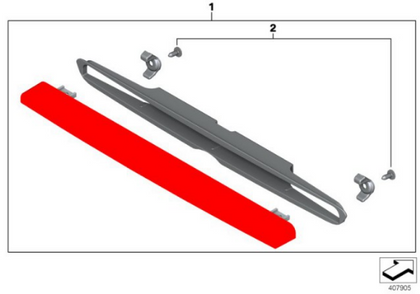 Genuine BMW Touring Top Case Box Additional Brake Light Set R 1200RT 77518520044