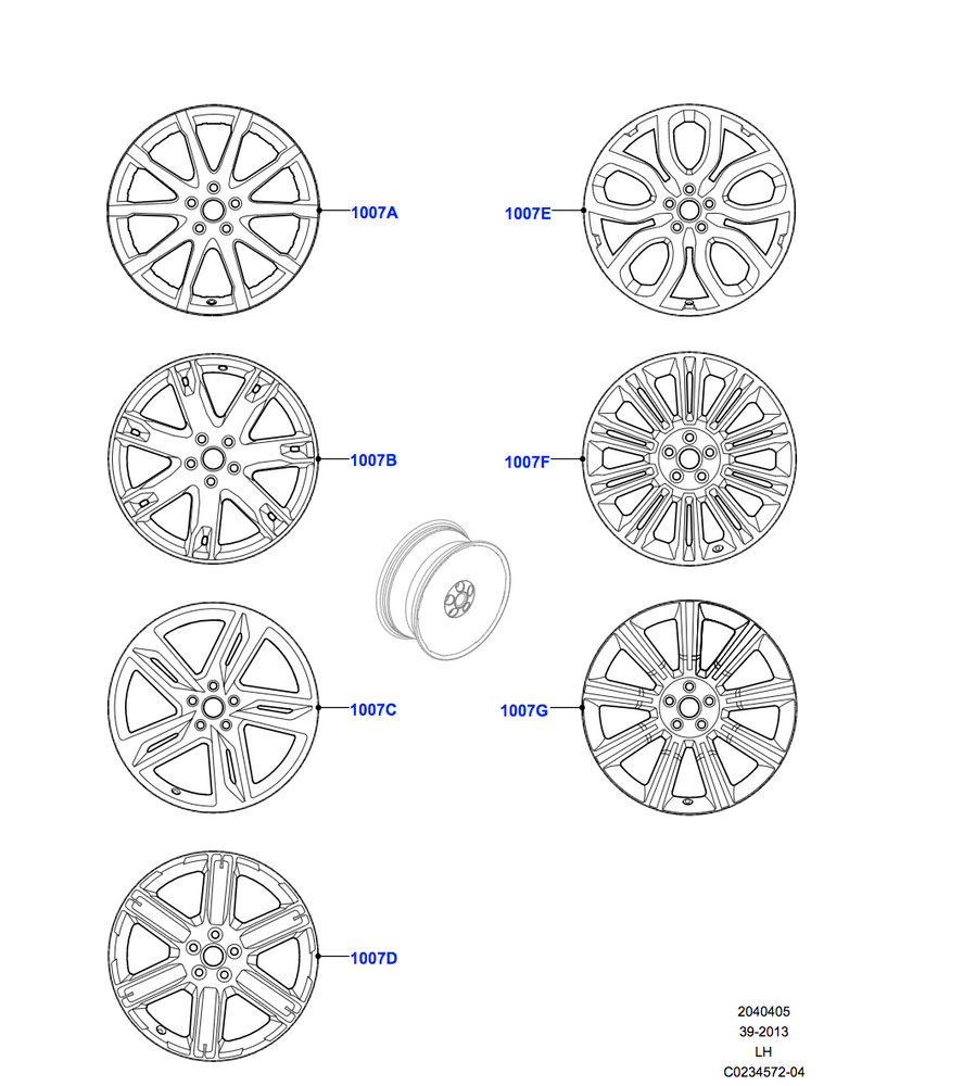 Land Rover Alloy Wheel - 17" Style 5022, 5 spoke