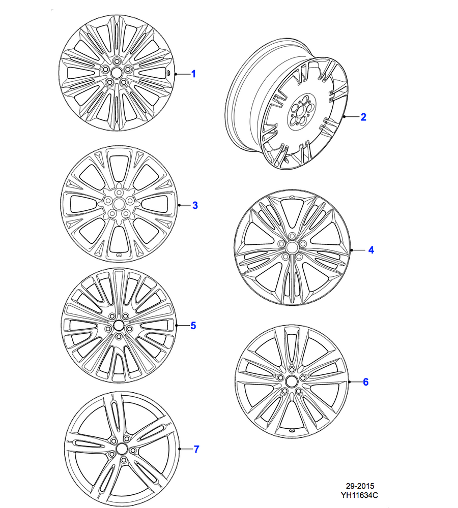 Jaguar Alloy Wheel 20" Orona, Anthracite, Front