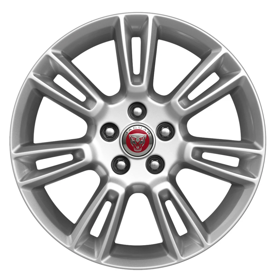 Jaguar Alloy Wheel 17" Style 7010, 7 split spoke, Silver