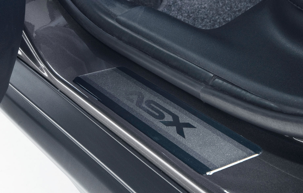 Mitsubishi Entry Guard Set Silver/Transparent, Front And Rear Set