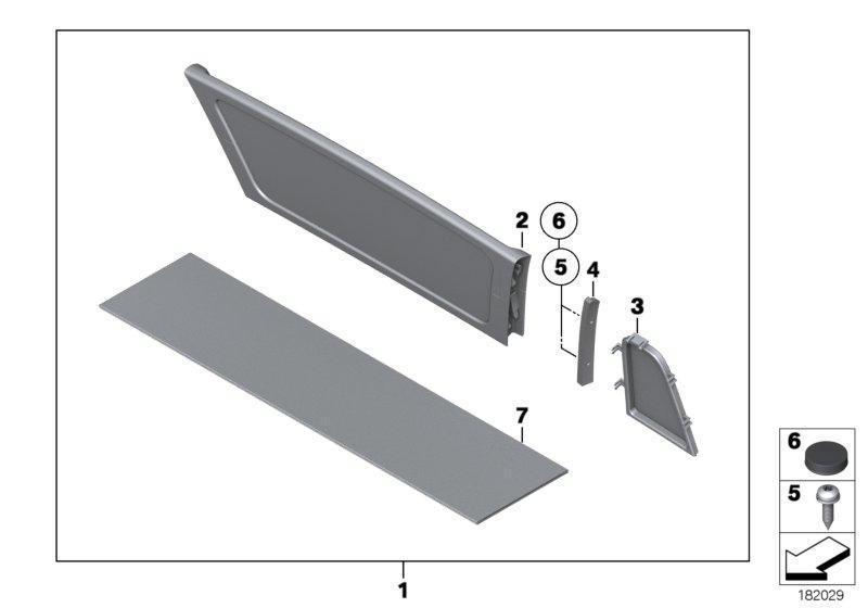 BMW Genuine Right Exterior Wind Deflector Bracket