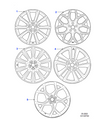 Jaguar Alloy Wheel 19" Style 7013, 7 split spoke, Front