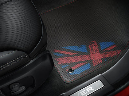 Land Rover Carpet Mats - Union Jack Style, Colour, RHD