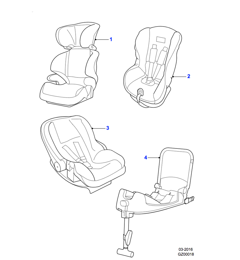 Jaguar Child Seat Group 0+