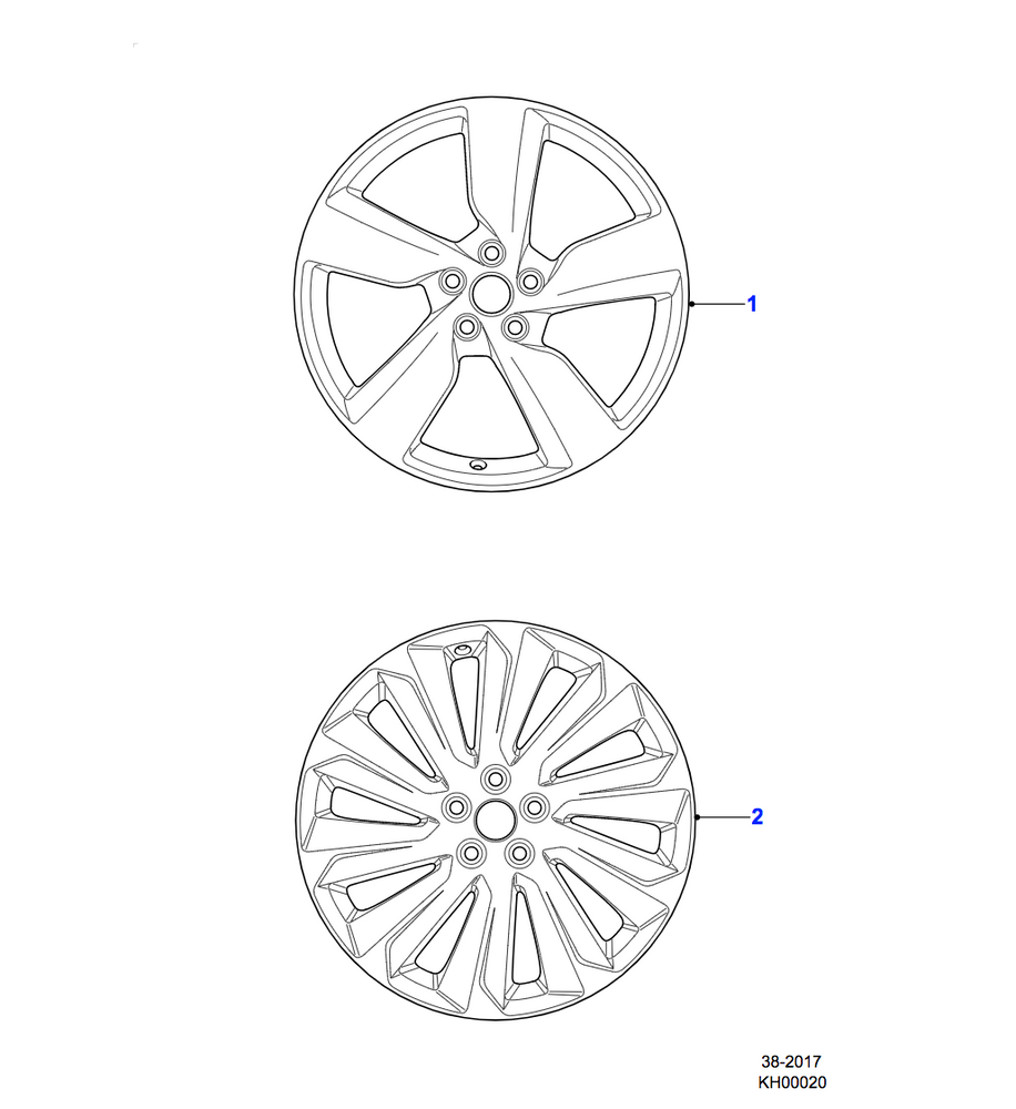 Jaguar Alloy Wheel 19" Style 1039, 10 spoke