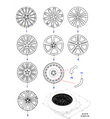 Jaguar Alloy Wheel 19" Razor, 7 twin spoke, with Silver finish