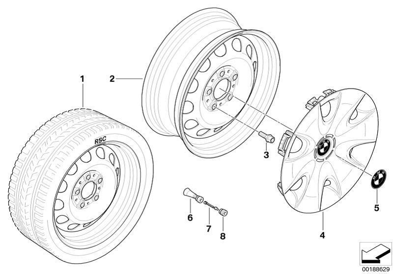 Genuine BMW Wheel Trim Cover 16"