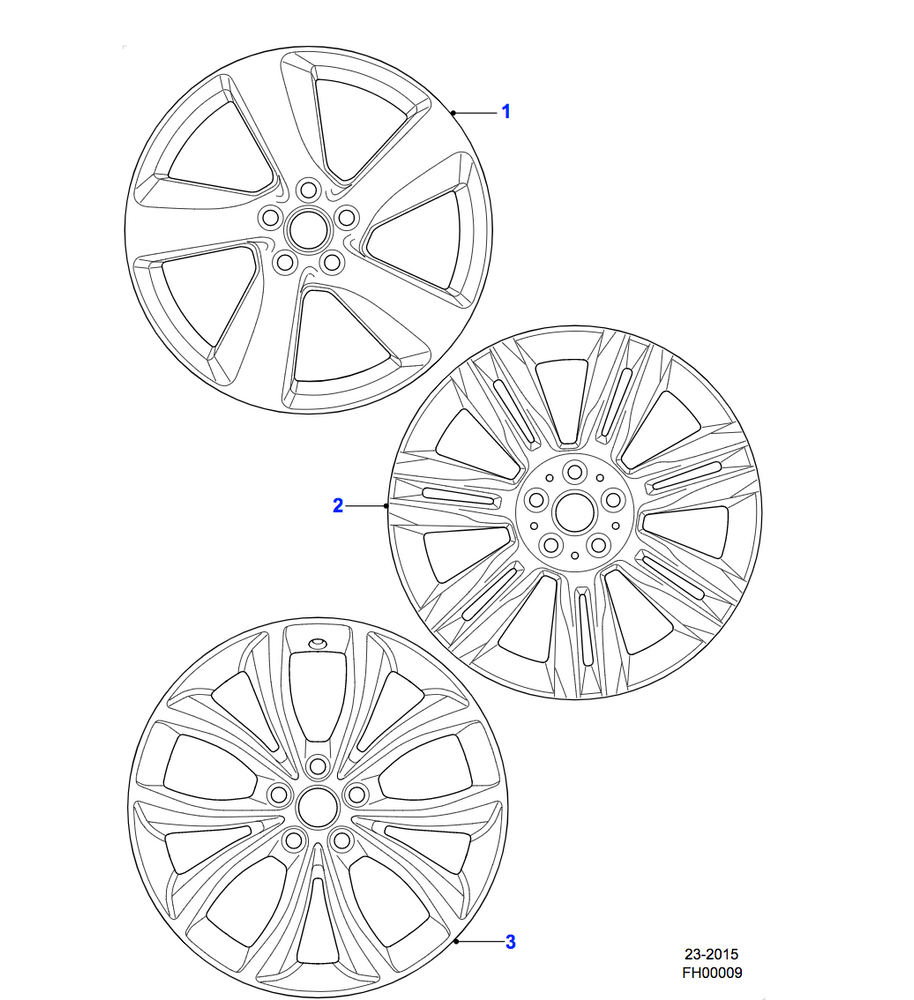 Jaguar Alloy Wheel 18" Style 5034, 5 spoke, Silver