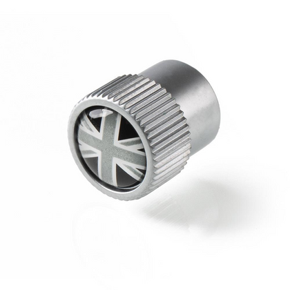 Jaguar Styled Valve Caps - Black Jack