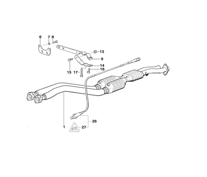 BMW Genuine Exhaust Silencer/Muffler Clamp Upper