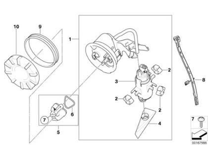 Genuine BMW Motorrad Fuel Pump Assembly K1200 R S R Sport K1300 S R 16137656904