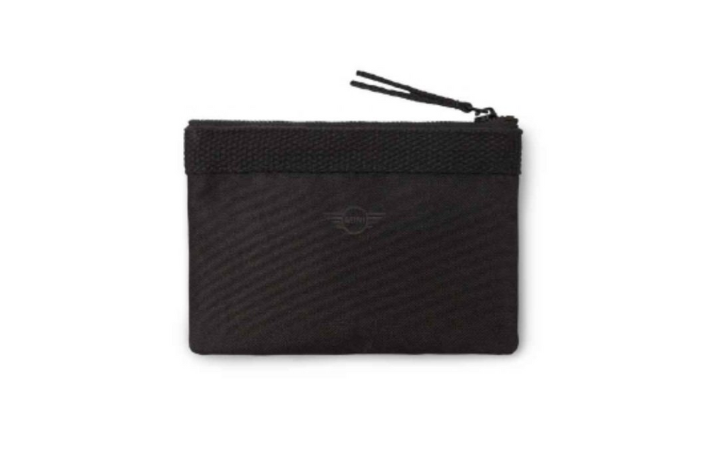 MINI Genuine Two-Tone Wallet Zippered Pouch Black