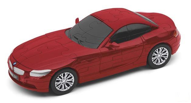BMW Genuine DIY Puzzle Car 3D Model Z4 Red Painted 60 Pieces