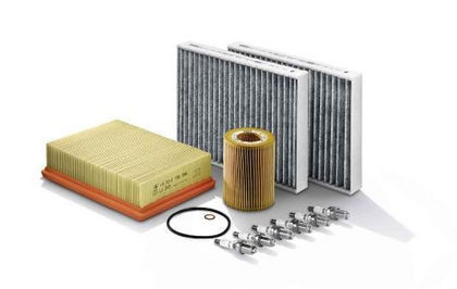 BMW Genuine Oil+Air+Pollen Filter+Spark Plugs Service Kit