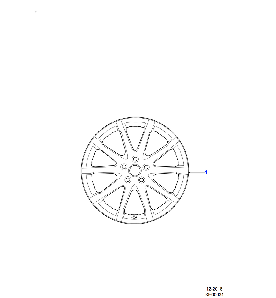 Jaguar Alloy Wheel 17" Style 1005, 10 spoke