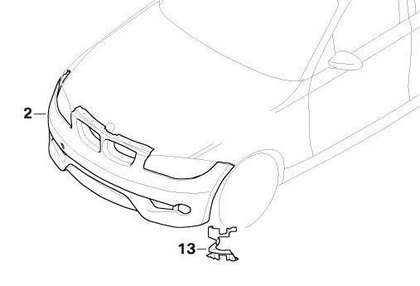 BMW Genuine Front Fog Light Holder Set