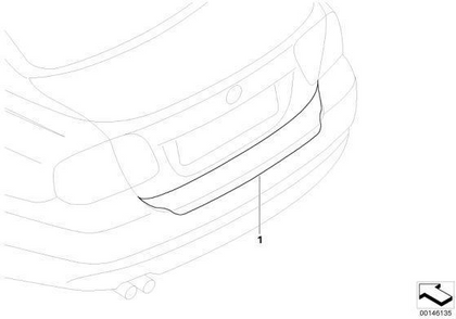BMW Genuine Boot Load Edge Sill Protector Film Foil Transparent