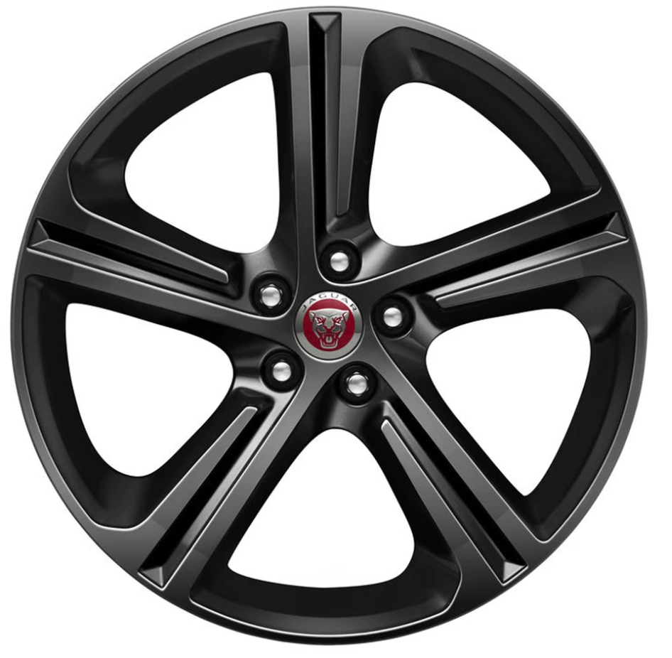 Jaguar Alloy Wheel 20" Blade, 5 spoke, with Black finish