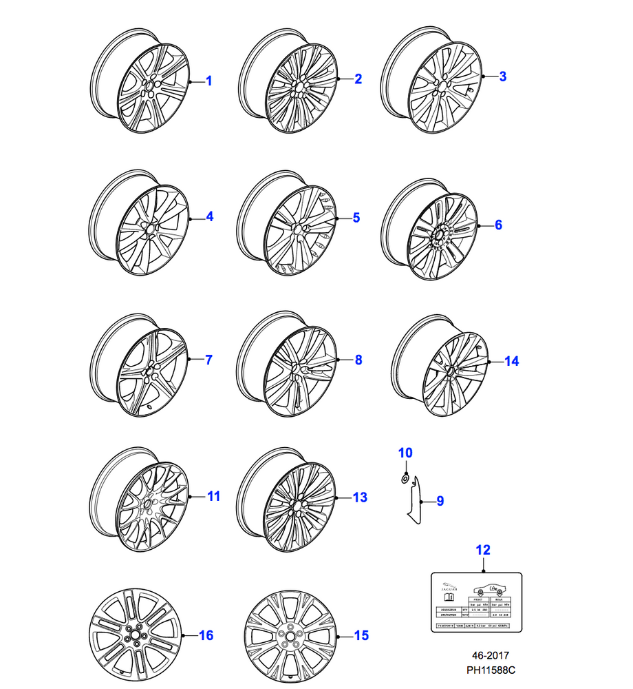 Jaguar Alloy Wheel 20" Nevis, Rear