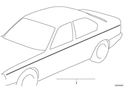 BMW Genuine Side Pin-Stripes Stickers Black