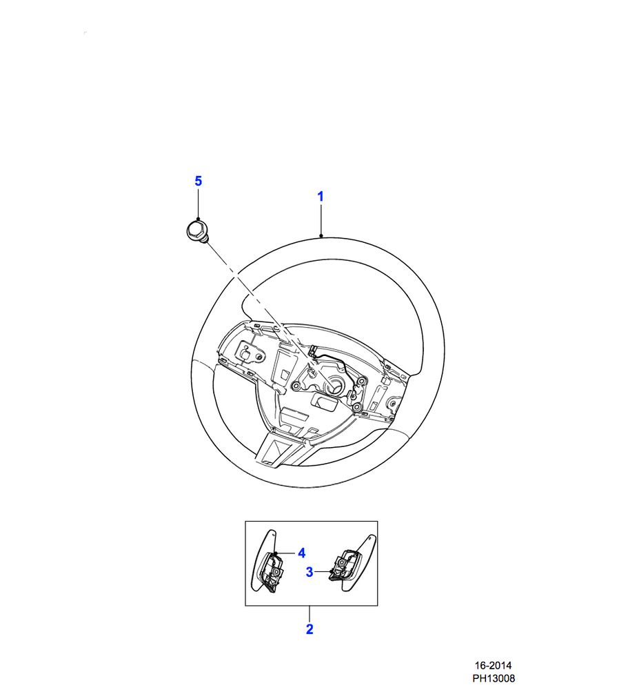 Jaguar Red Aluminium Gearshift Paddles