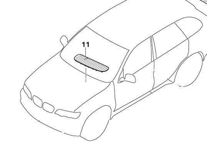 BMW Genuine Front Left Bonnet Air Inlet Grille Panel Titanium