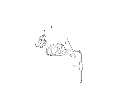 BMW Genuine Right OS Exterior Wing Mirror Folding Heated Black