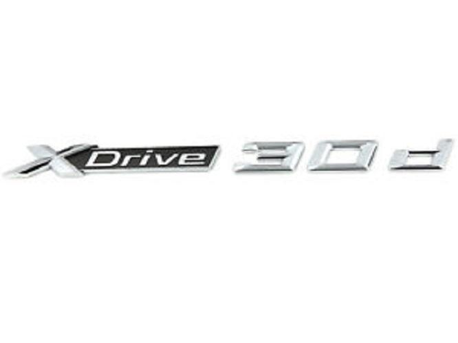 BMW Genuine "X Drive 30d" Trunk Boot Lettering Emblem Badge