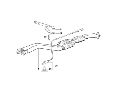 BMW Genuine Exhaust Silencer/Muffler Clamp Lower