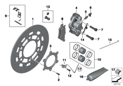 Genuine BMW Motorrad Front Brake Pads Set F 700/ 800 GS F/ G 650 GS 34117705216