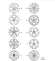 Jaguar Alloy Wheel 20" Style 5041, 5 split spoke, Front