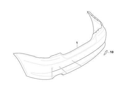 BMW Genuine Rear Bumper Towing Eye Cover Primed